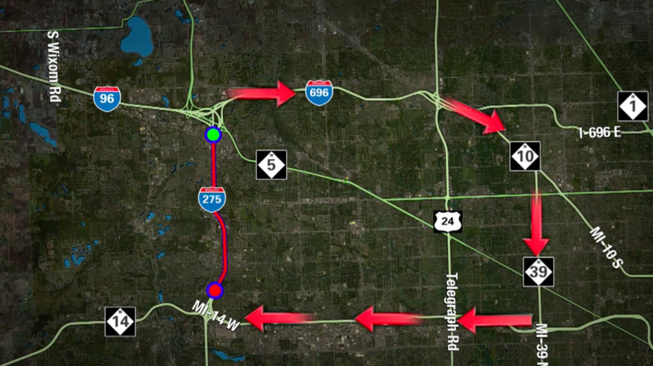 Southbound I275 closure in effect; detour information here